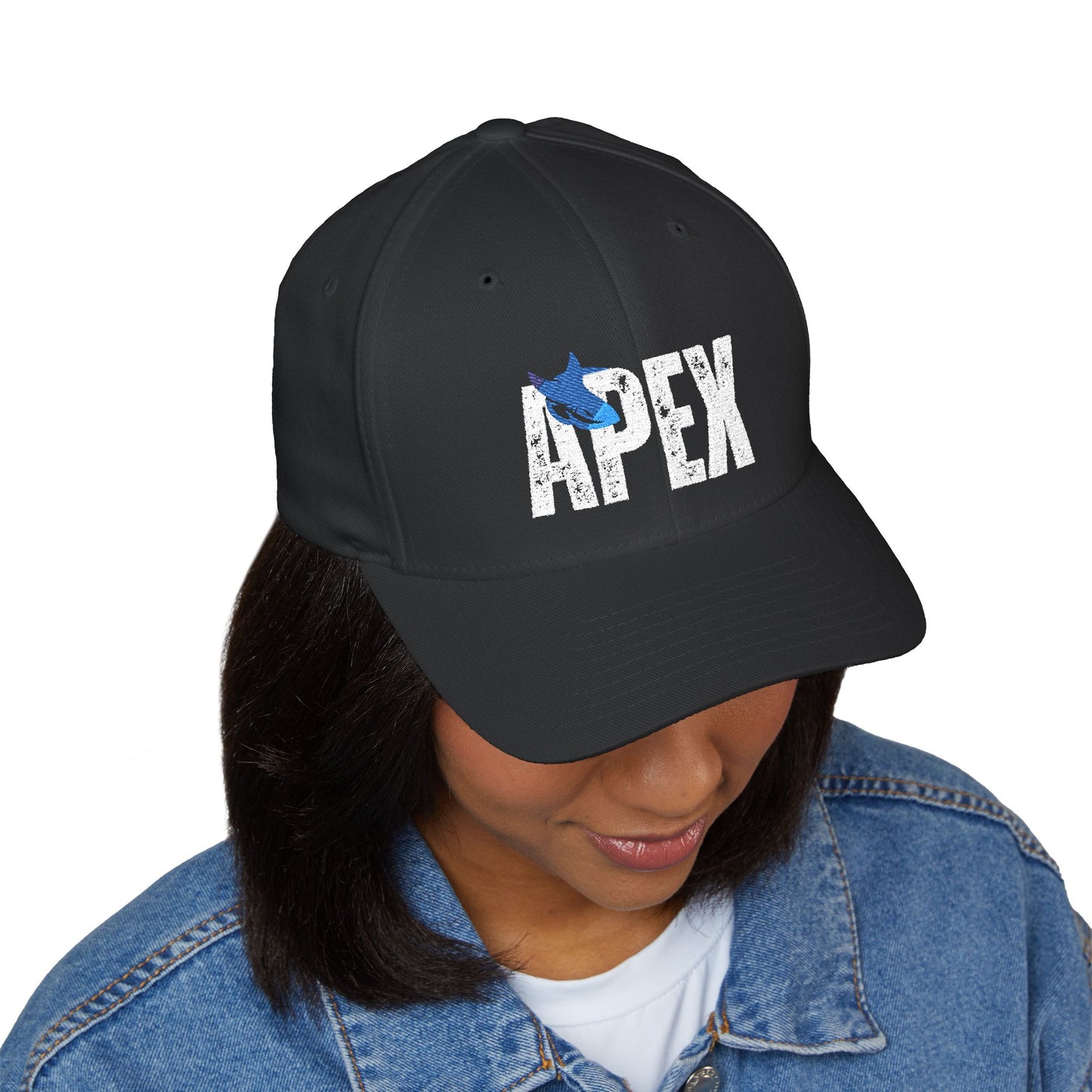 Apex Embroidered Cap - Structured Black Hat for Casual Style