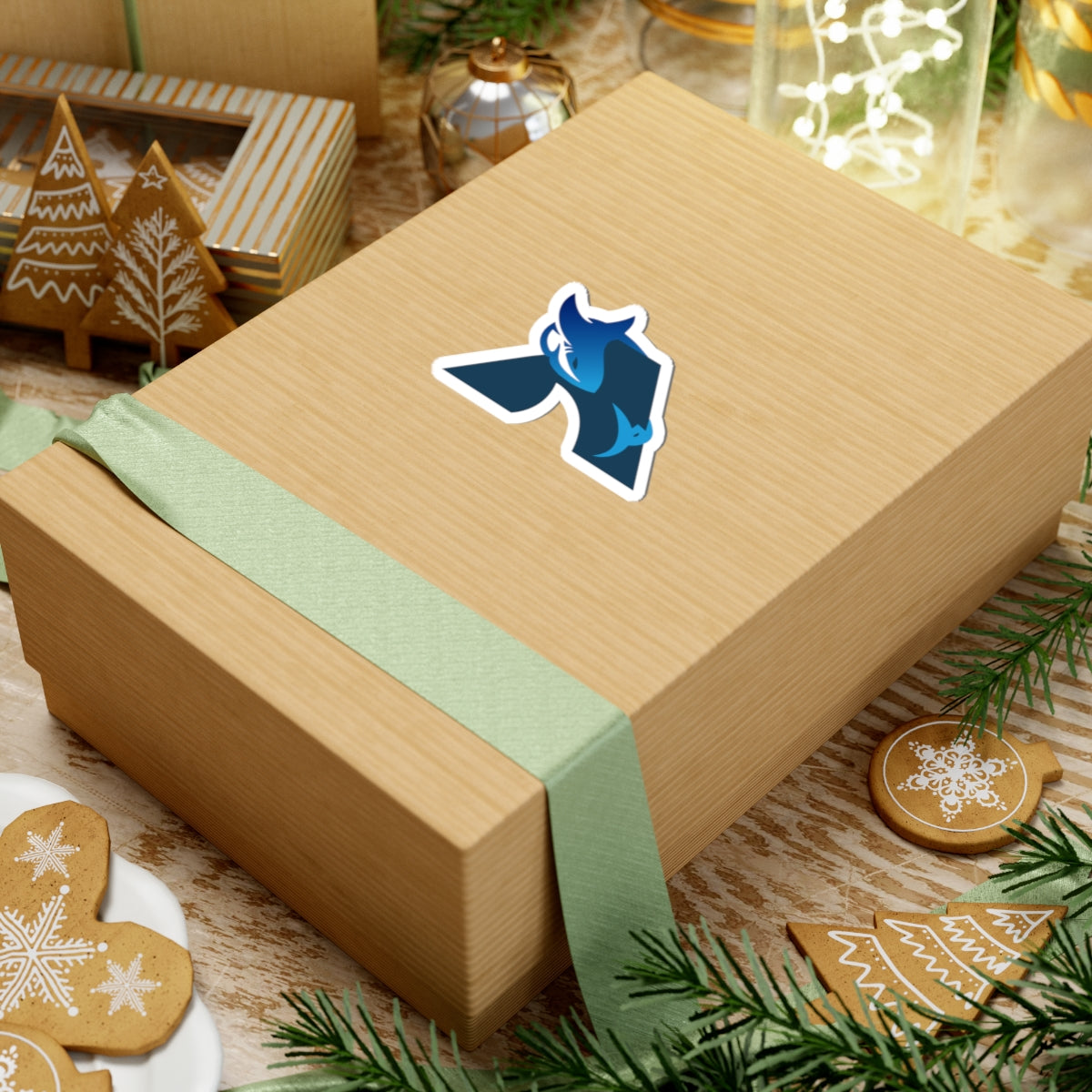 Blue Shark Kiss-Cut Stickers - Perfect for Laptop, Water Bottles, and Gift Giving