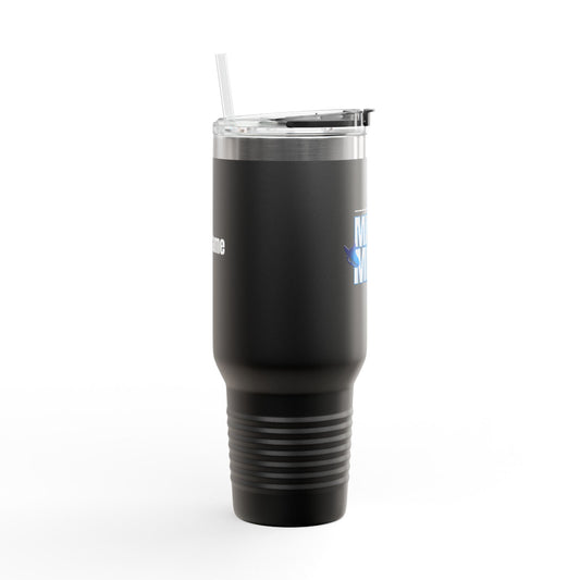 40oz Insulated Travel Mug - Master Mind Design, Perfect for Coffee Lovers and On-the-Go