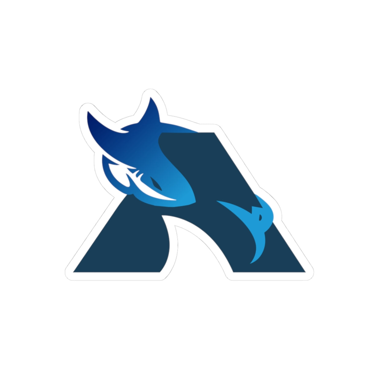 Blue Shark Kiss-Cut Stickers - Perfect for Laptop, Water Bottles, and Gift Giving